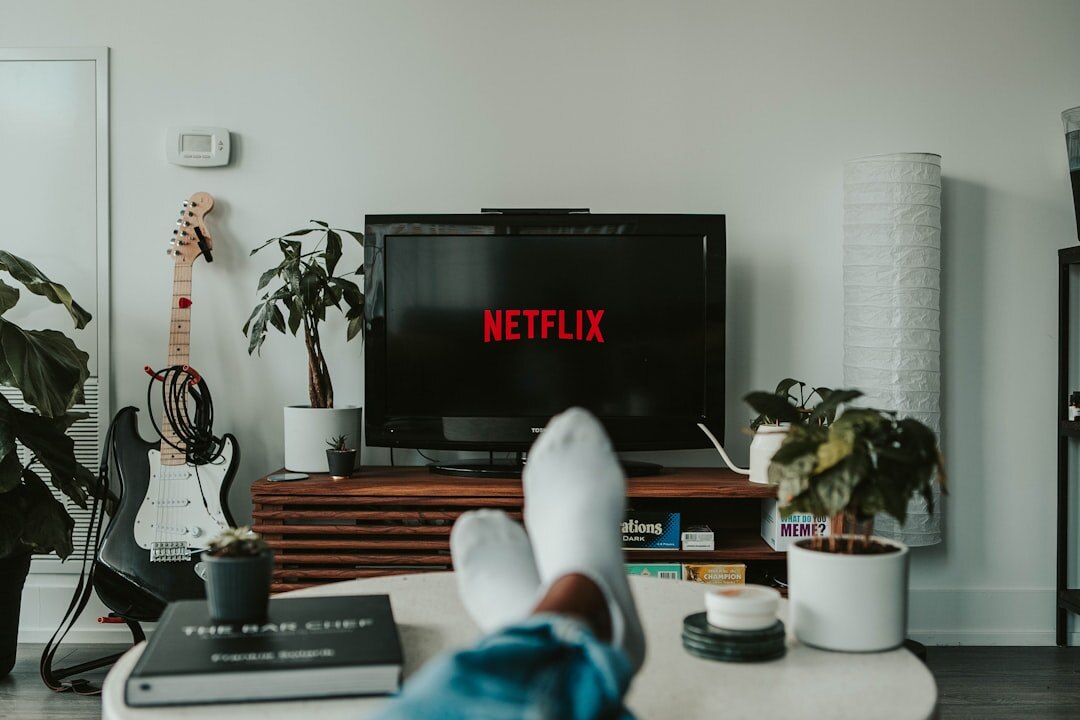 family watching tv